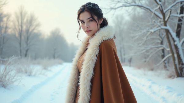 Optez pour la cape femme en hiver pour un style élégant